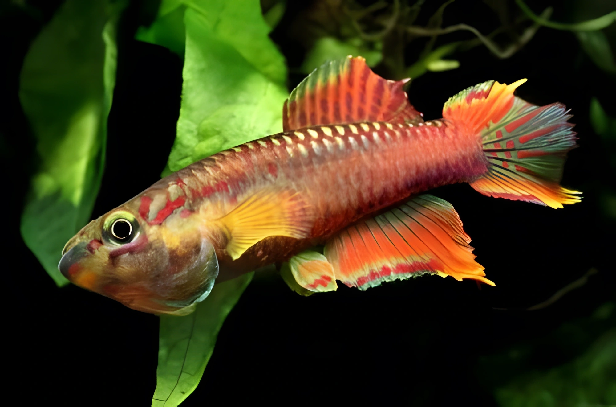 Fotografía del pez de acuario Aphyosemion espléndido