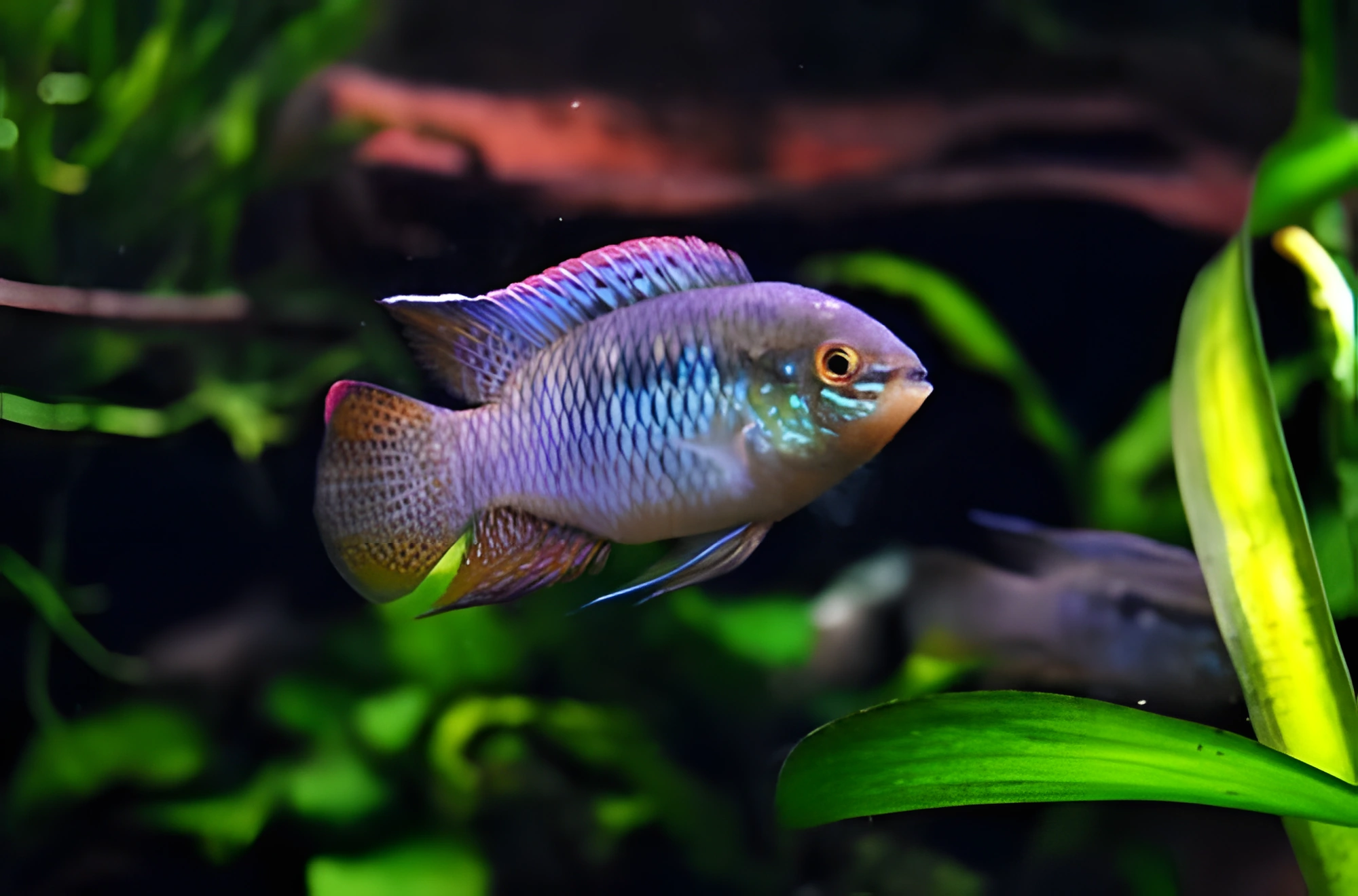 Fotografía del pez de acuario Acará curvíceps