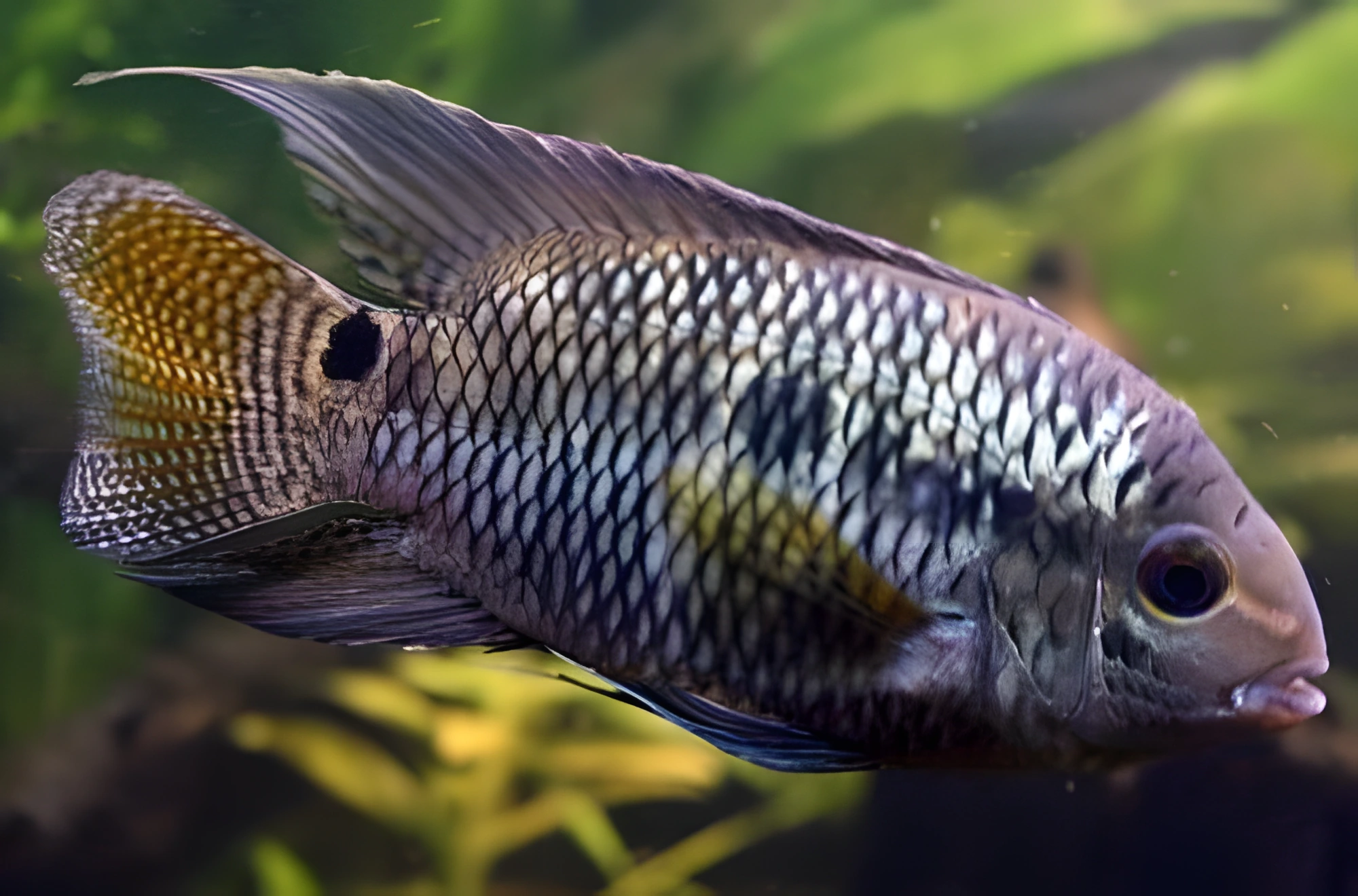 Fotografía del pez de acuario Acará de Porto Alegre