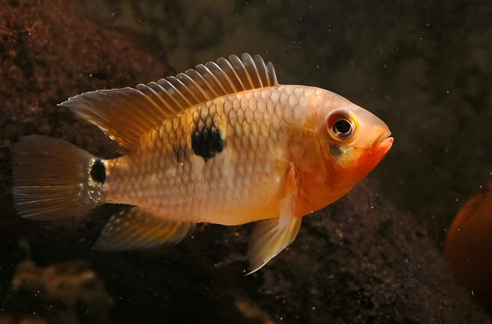 Fotografía del pez de acuario Aequidens tetramerus