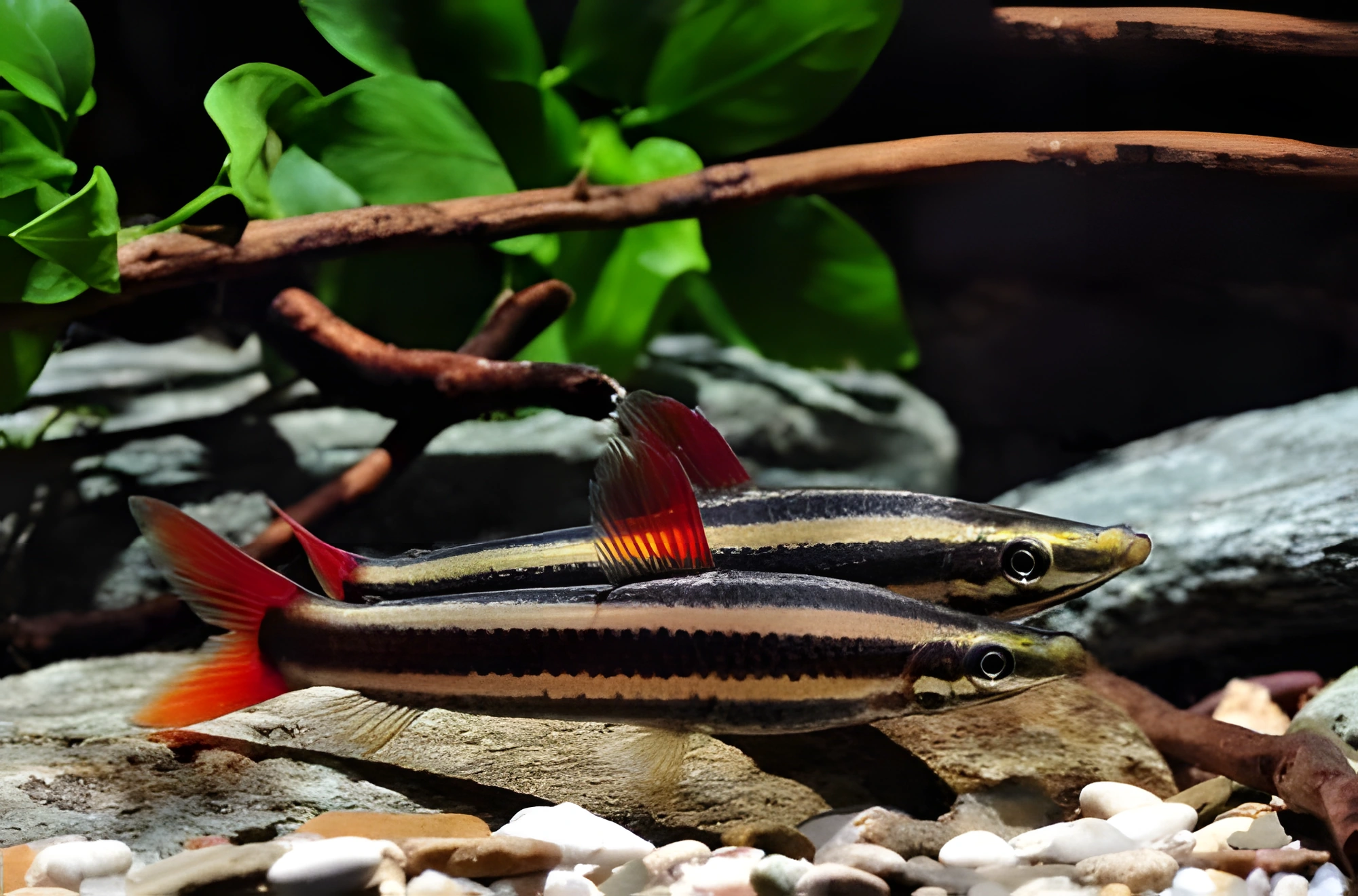 Fotografía del pez de acuario Anostomus anostomus