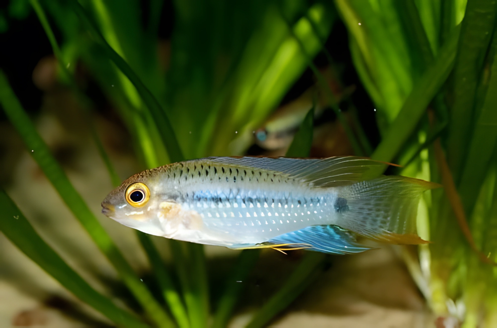 Fotografía del pez de acuario Apistogramma de Steindachner