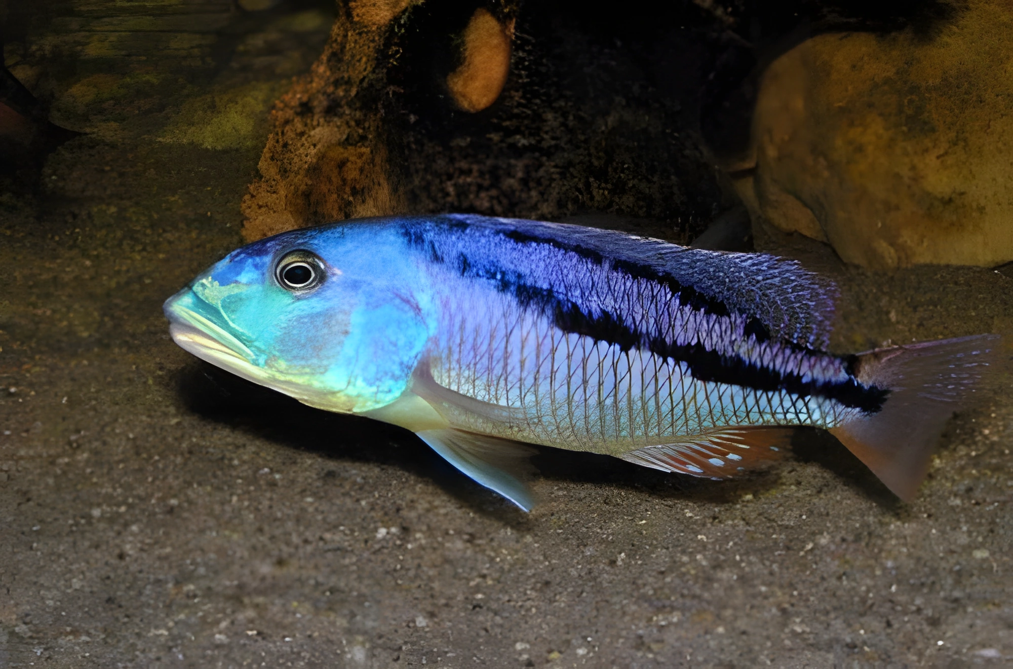 Fotografía del pez de acuario Aristochromis christyi