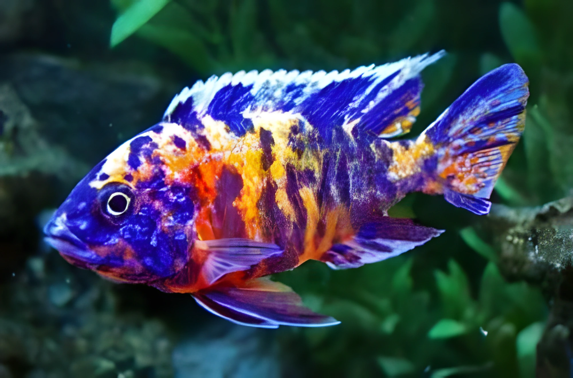 Fotografía del pez de acuario Aulonocara multicolor