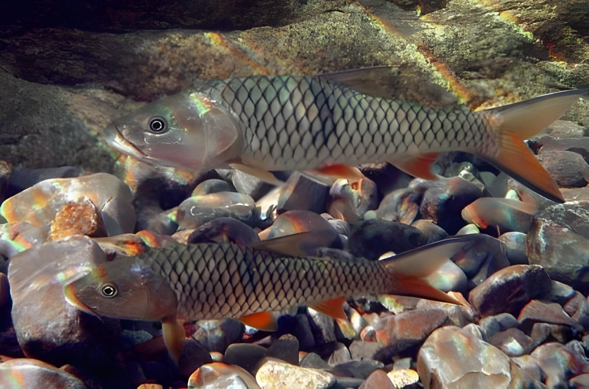 Fotografía del pez de acuario Barbodes hampal