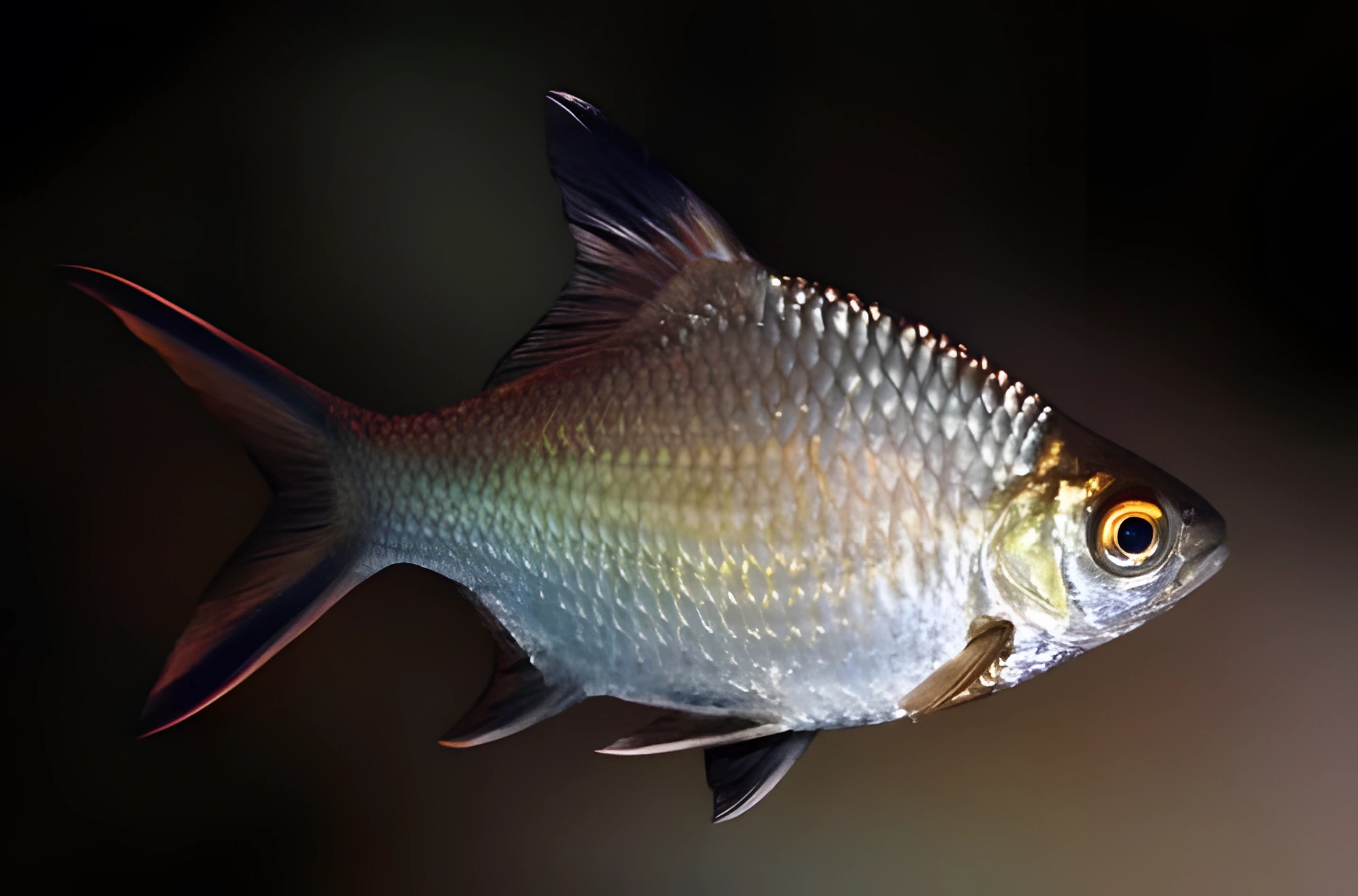 Fotografía del pez de acuario Barbo de Schwanefeld
