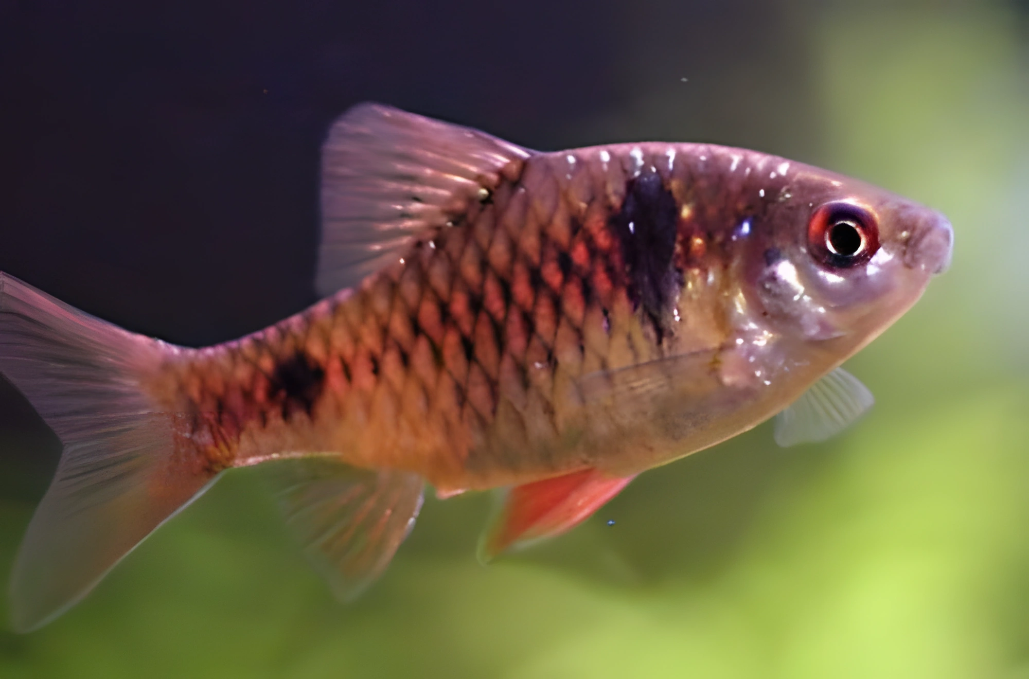 Fotografía del pez de acuario Barbo Ticto