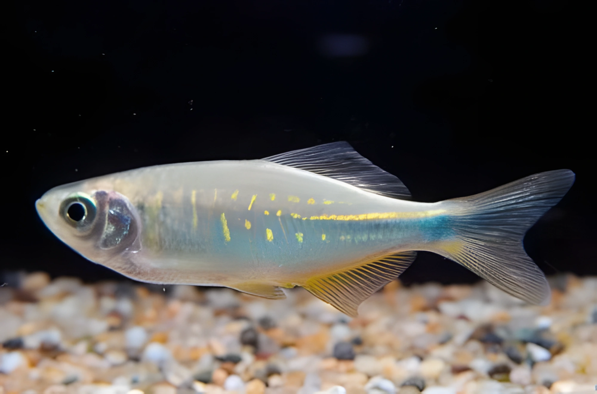 Fotografía del pez de acuario Danio de Bengala