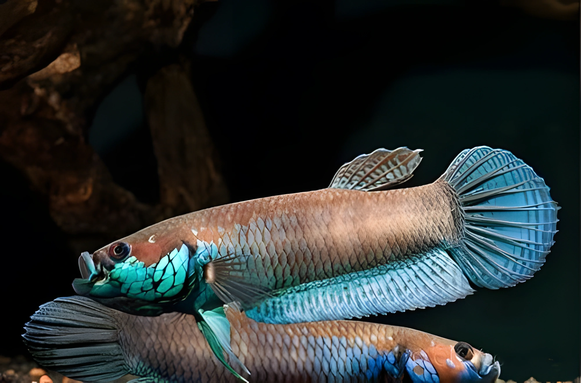 Fotografía del pez de acuario Betta pálida