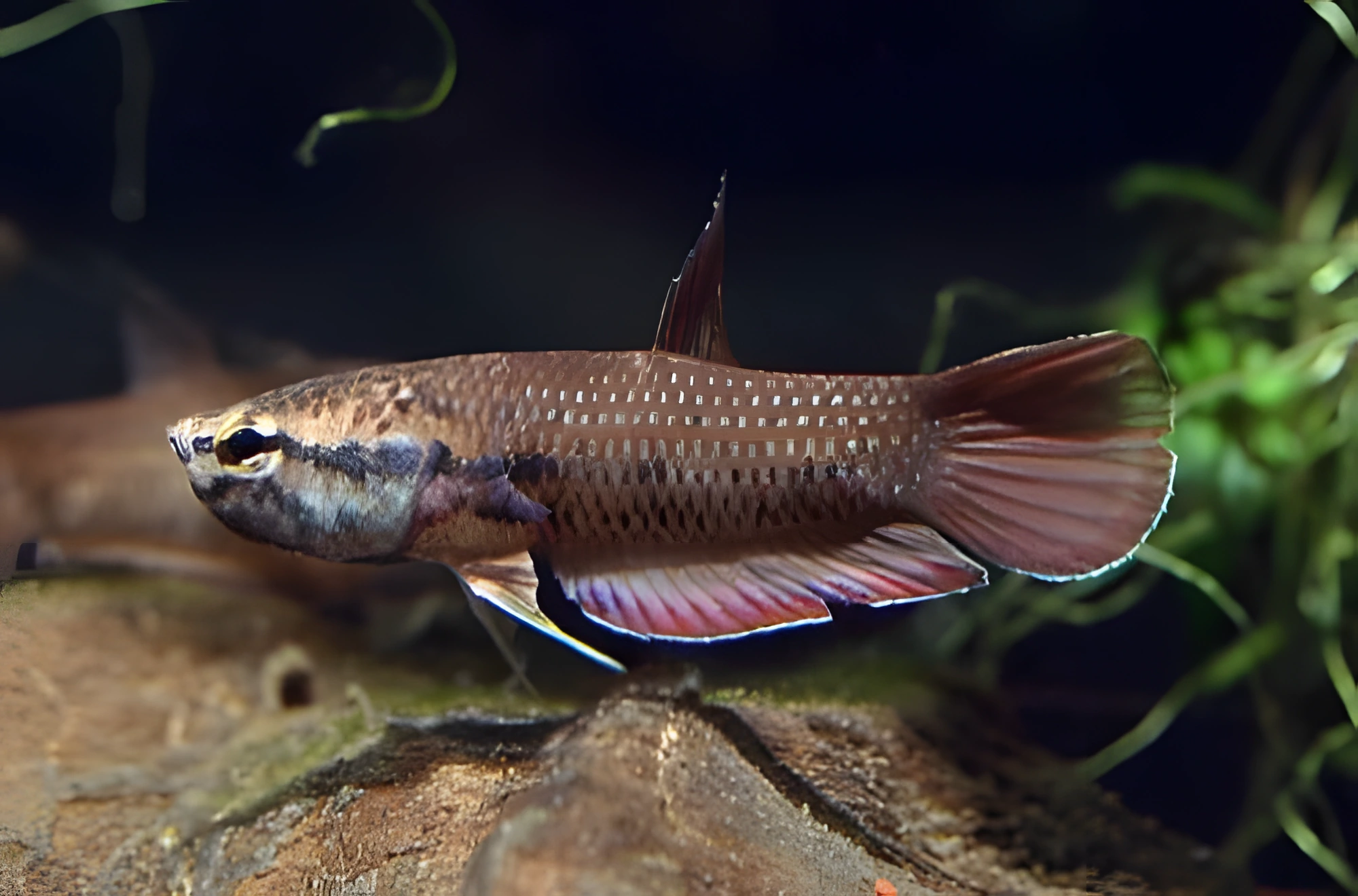 Fotografía del pez de acuario Betta falx