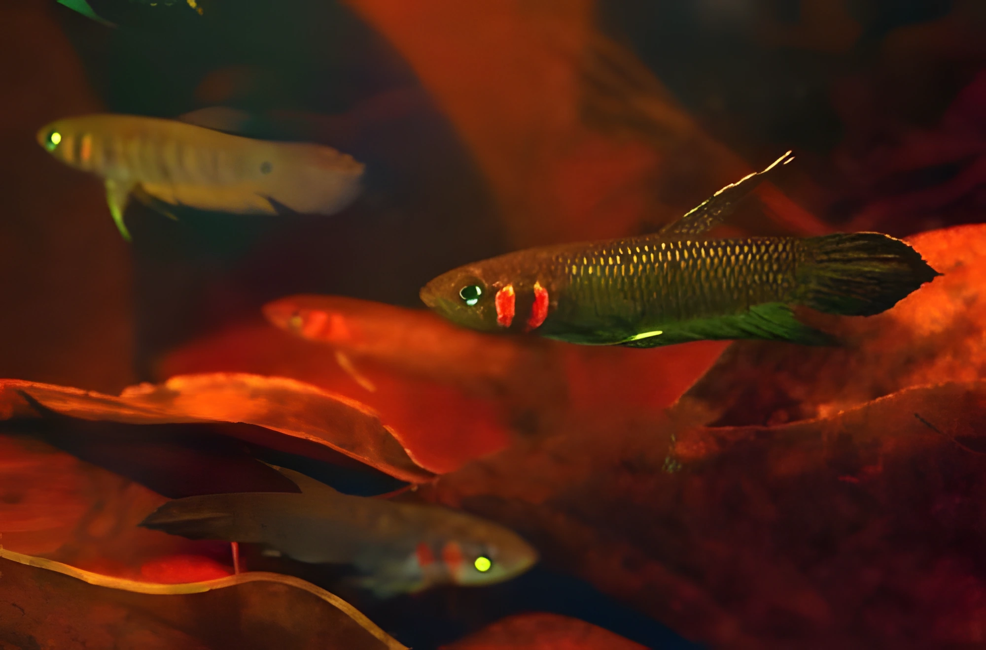 Fotografía del pez de acuario Betta mandor