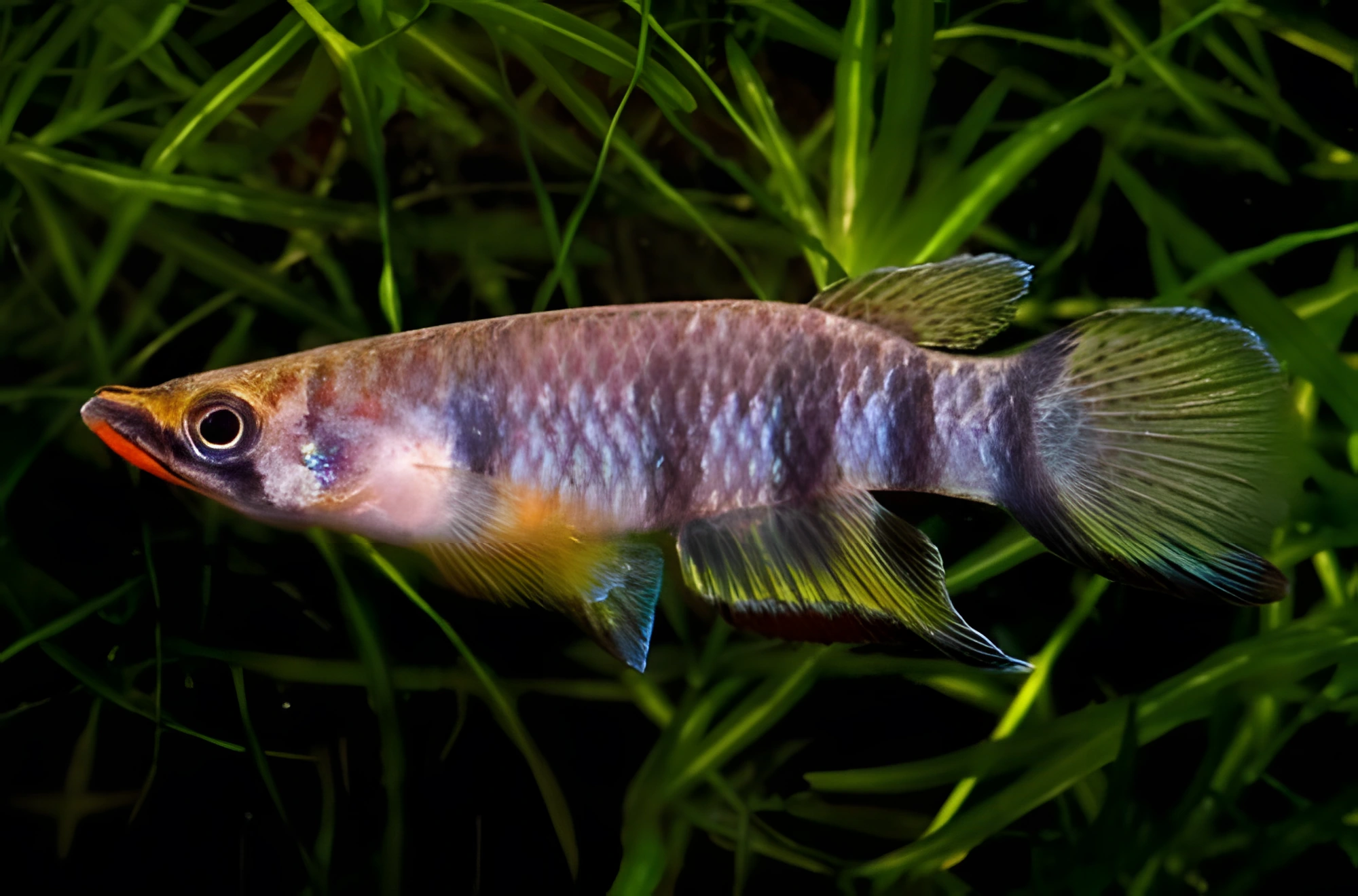 Fotografía del pez de acuario Panchax de boca negra