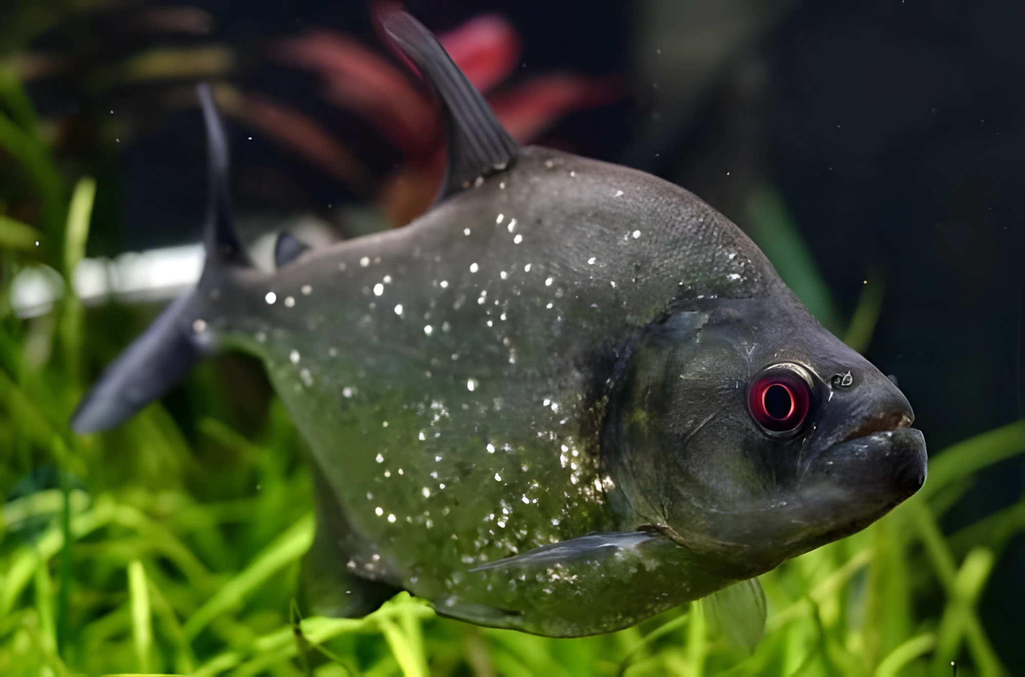 Fotografía del pez de acuario Piraña Negra