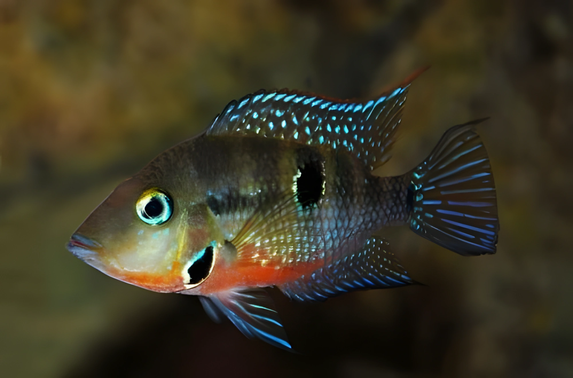 Fotografía del pez de acuario Cíclido de Meek