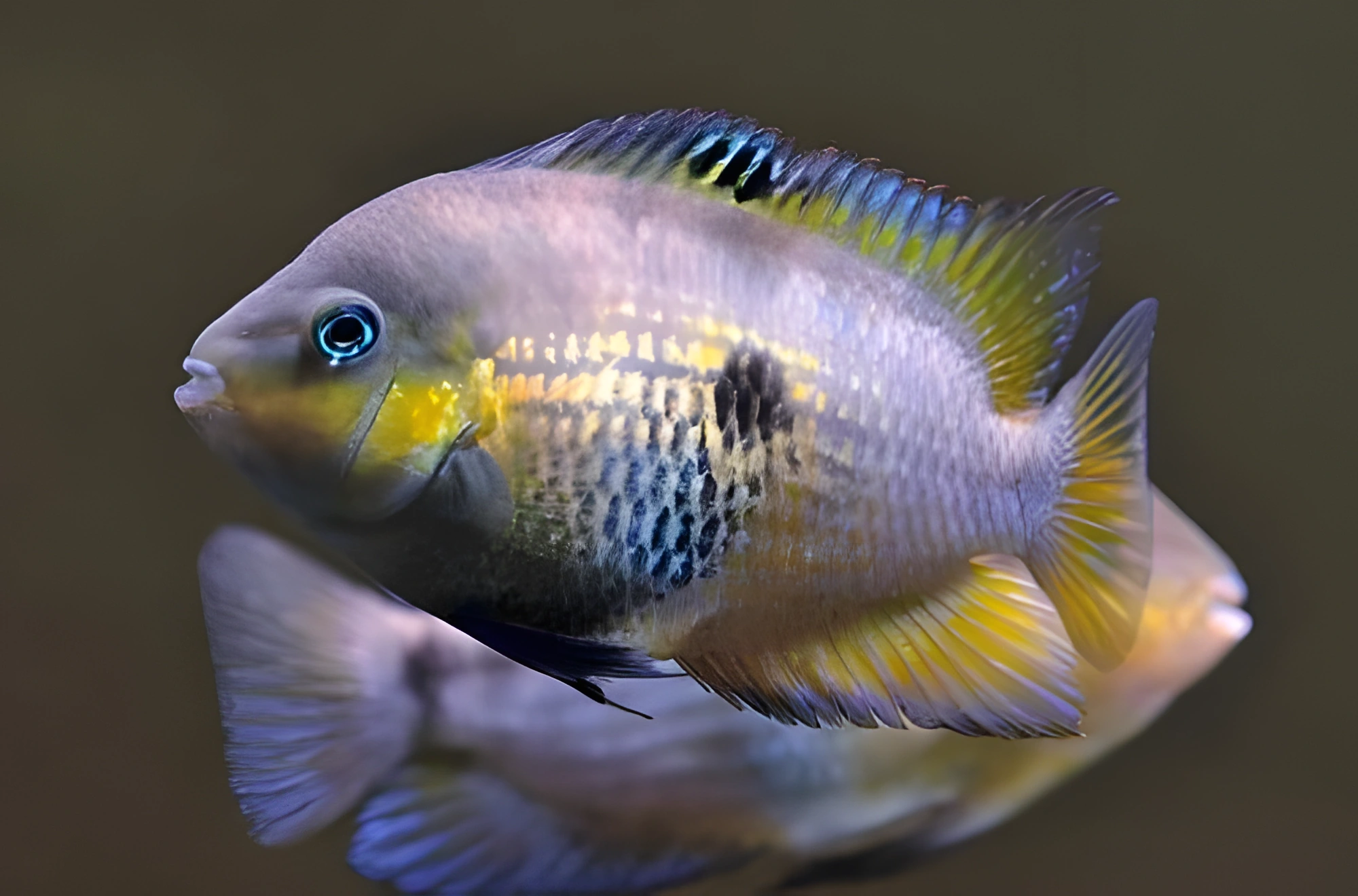 Fotografía del pez de acuario Cíclido pacífico