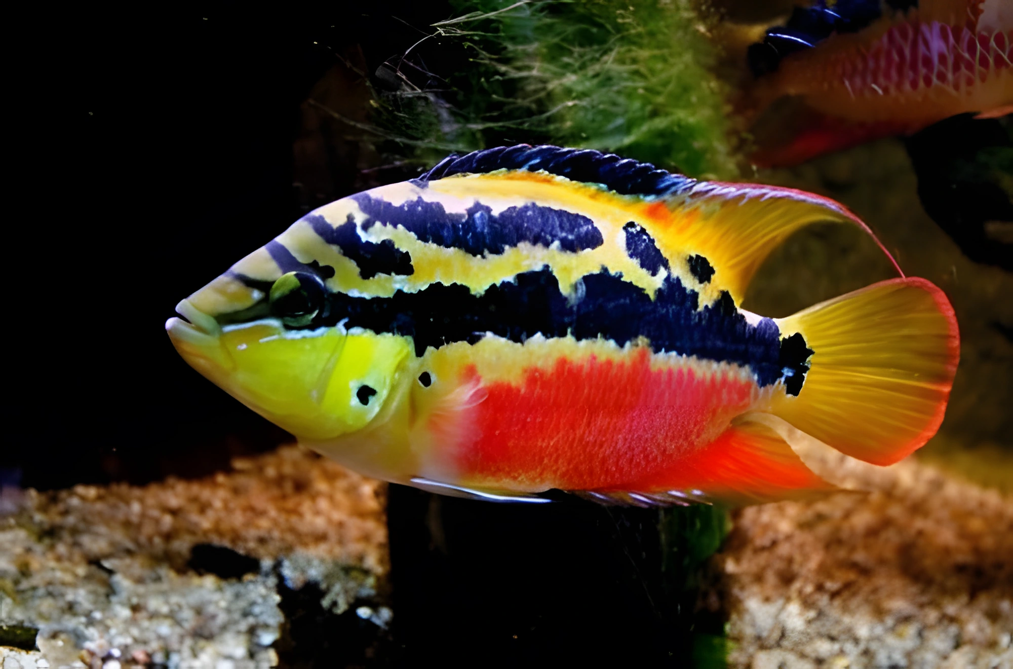Fotografía del pez de acuario Cíclido de Salvini