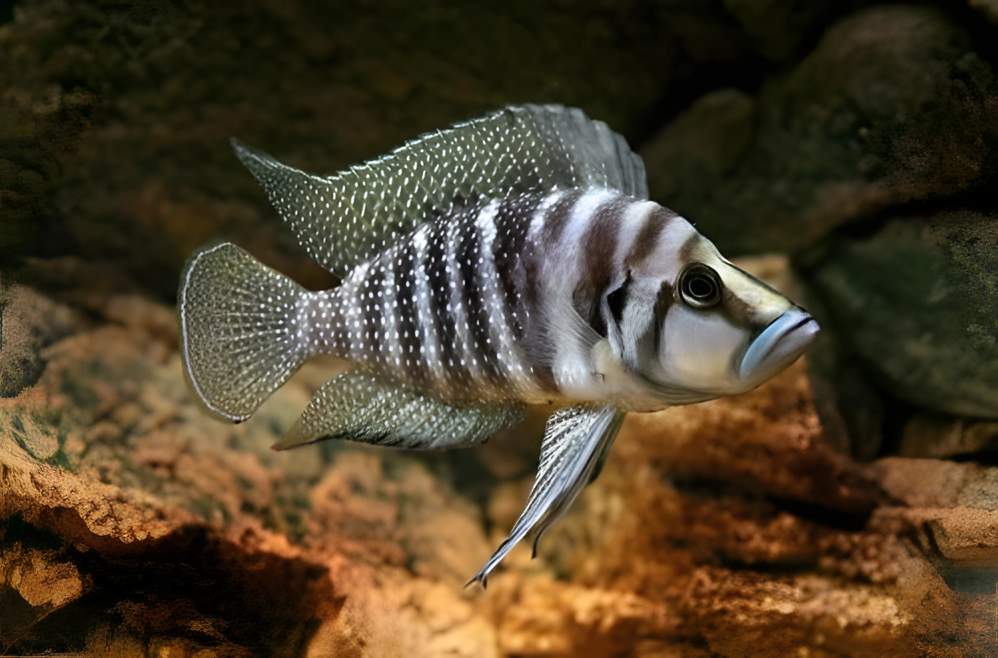 Fotografía del pez de acuario Cíclido Calvus