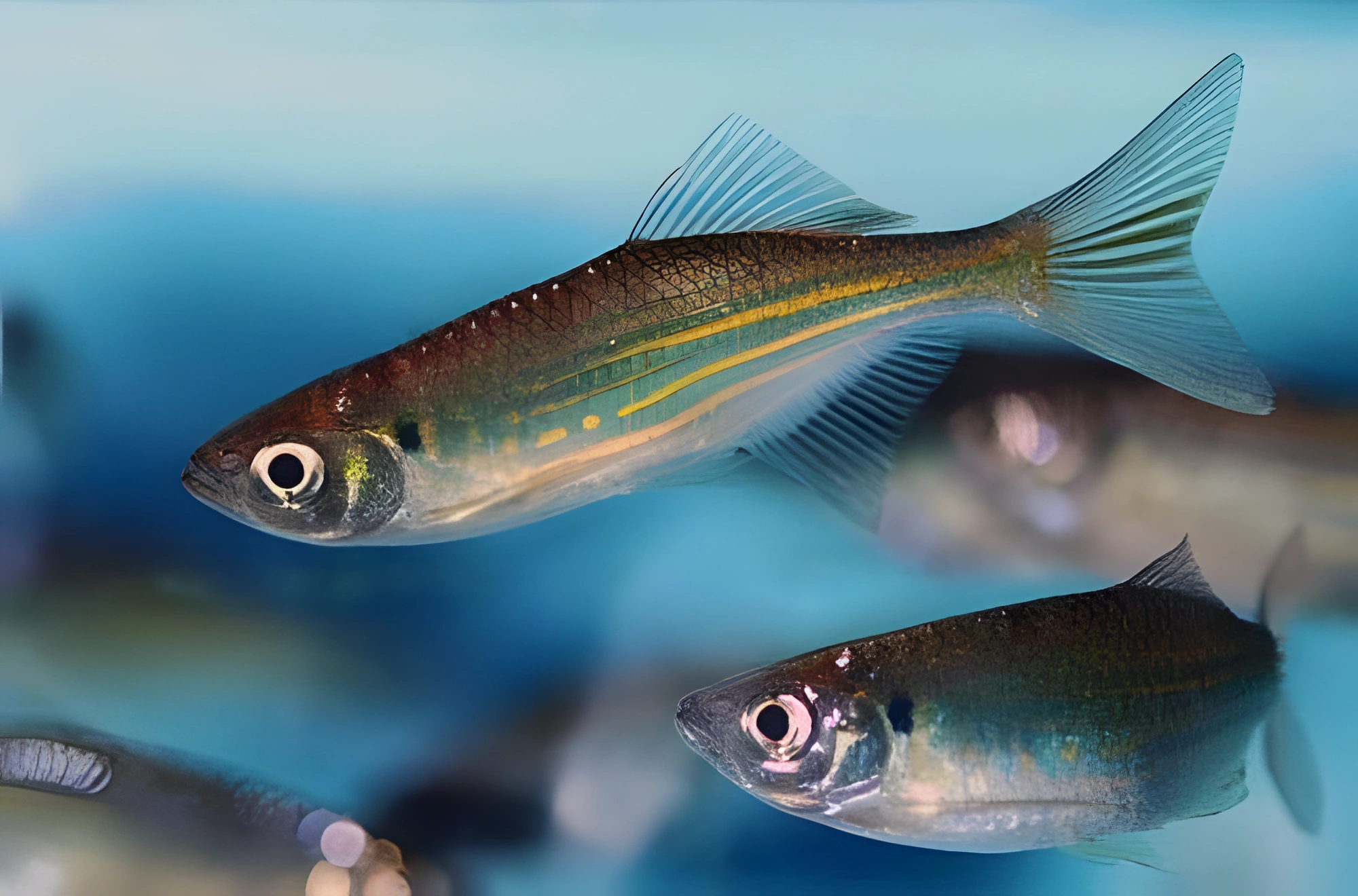 Fotografía del pez de acuario Danio real