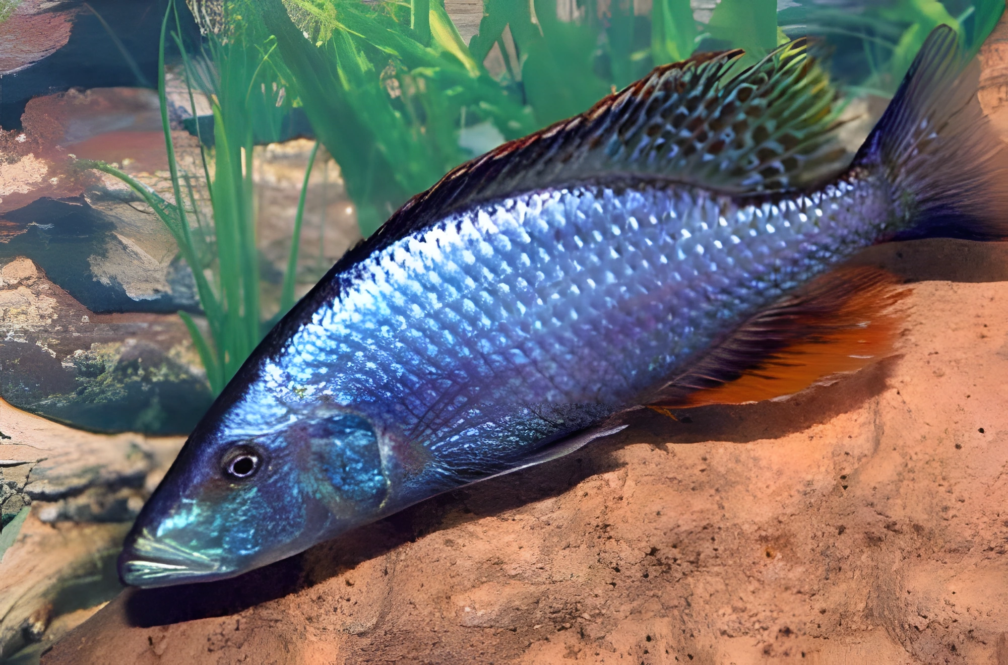Fotografía del pez de acuario Dimidiochromis