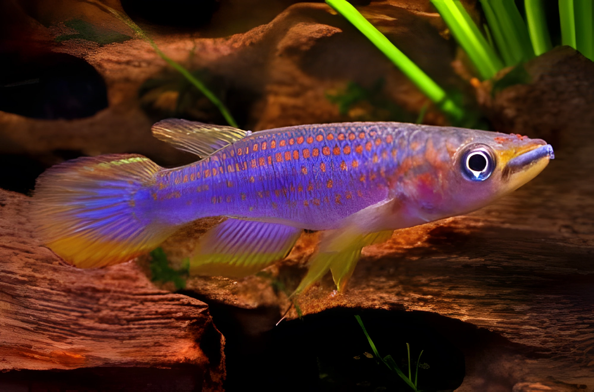 Fotografía del pez de acuario Epiplatys de Lamotte