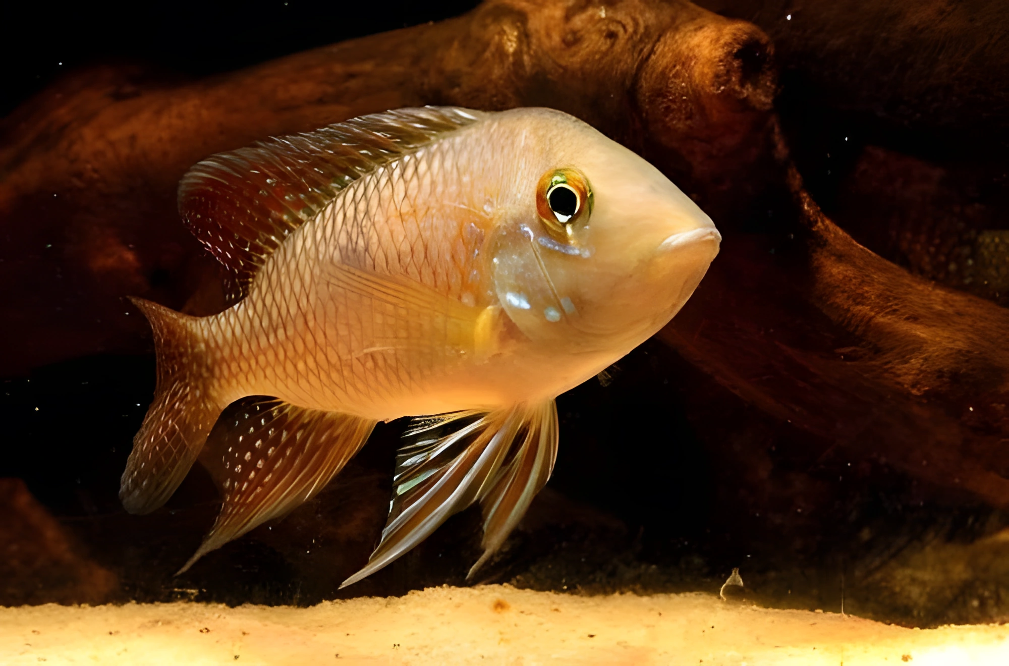 Fotografía del pez de acuario Geophagus Iporanga