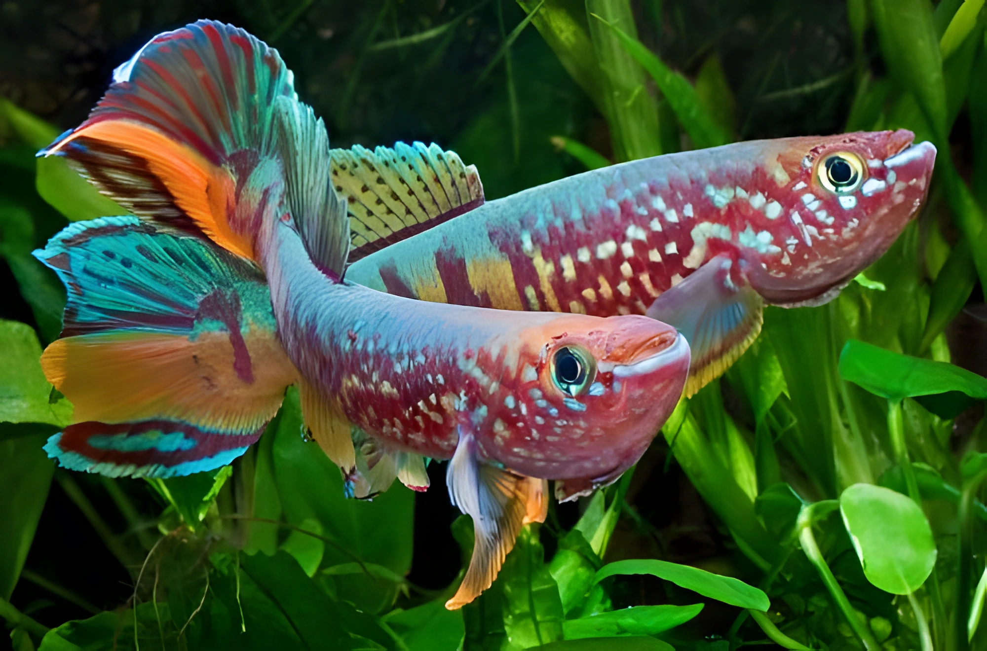 Fotografía del pez de acuario Gularis Azul