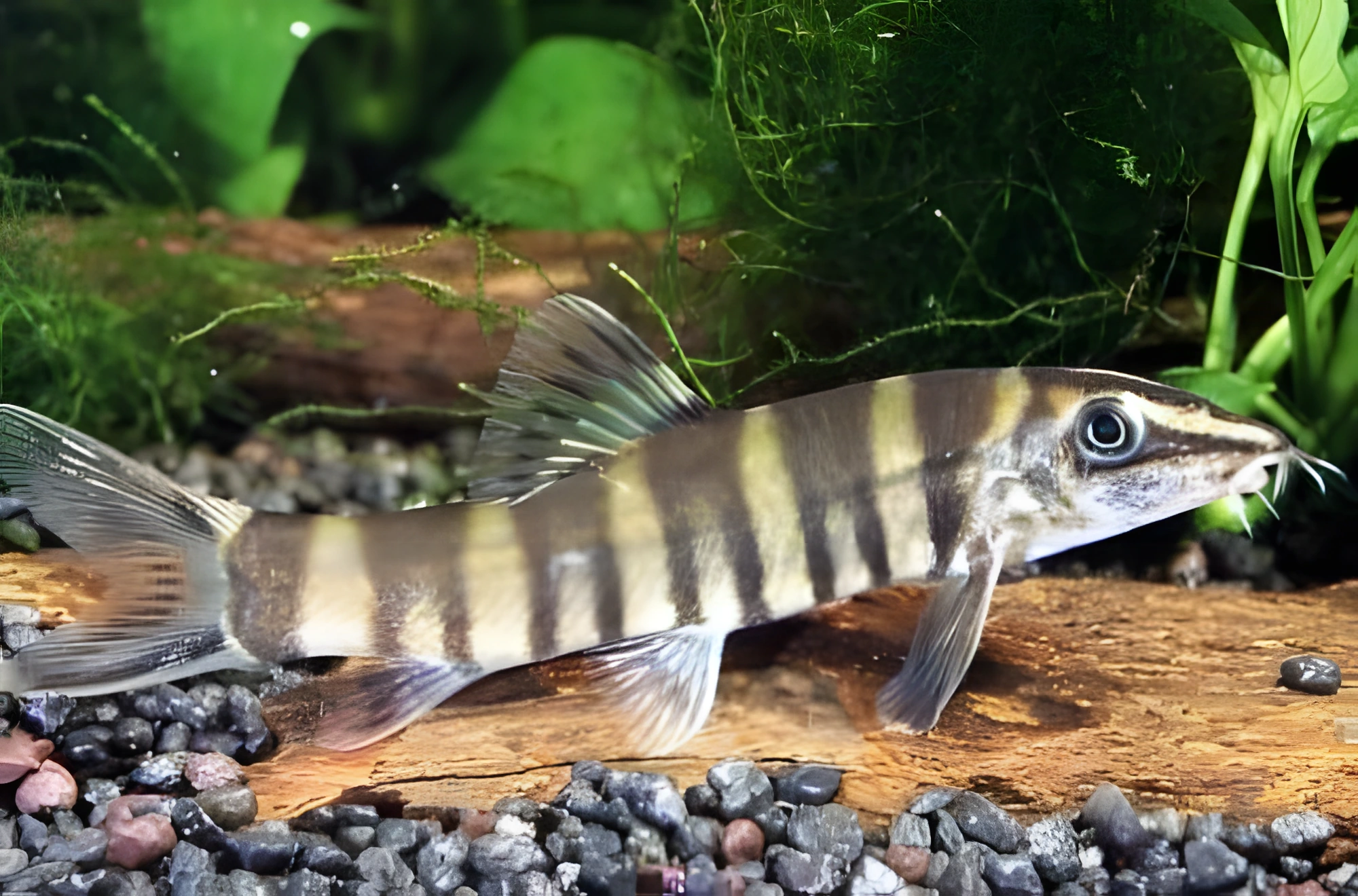 Fotografía del pez de acuario Botia china