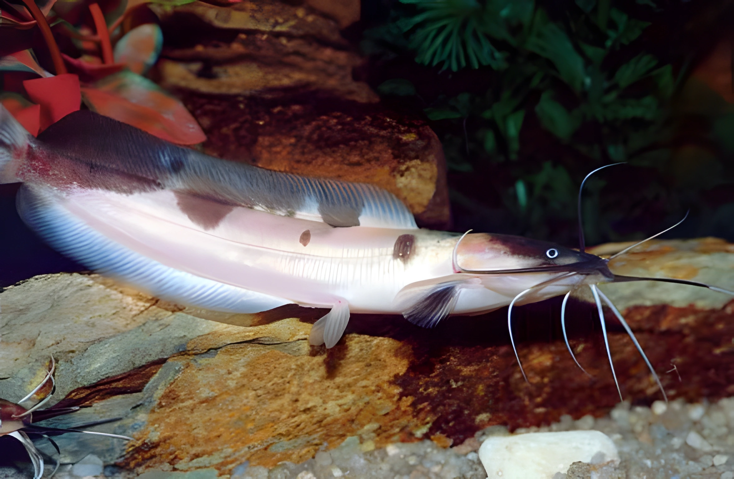 Fotografía del pez de acuario Clarias de mármol