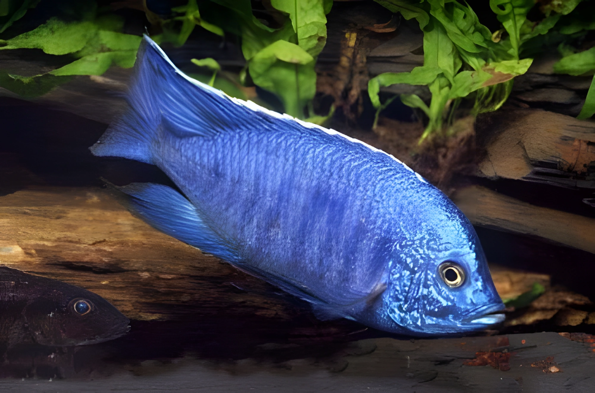 Fotografía del pez de acuario Copadichromis azureus
