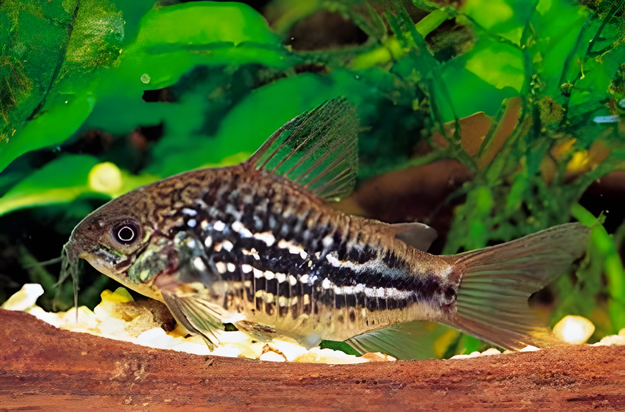 Fotografía del pez de acuario Corydoras ondulado