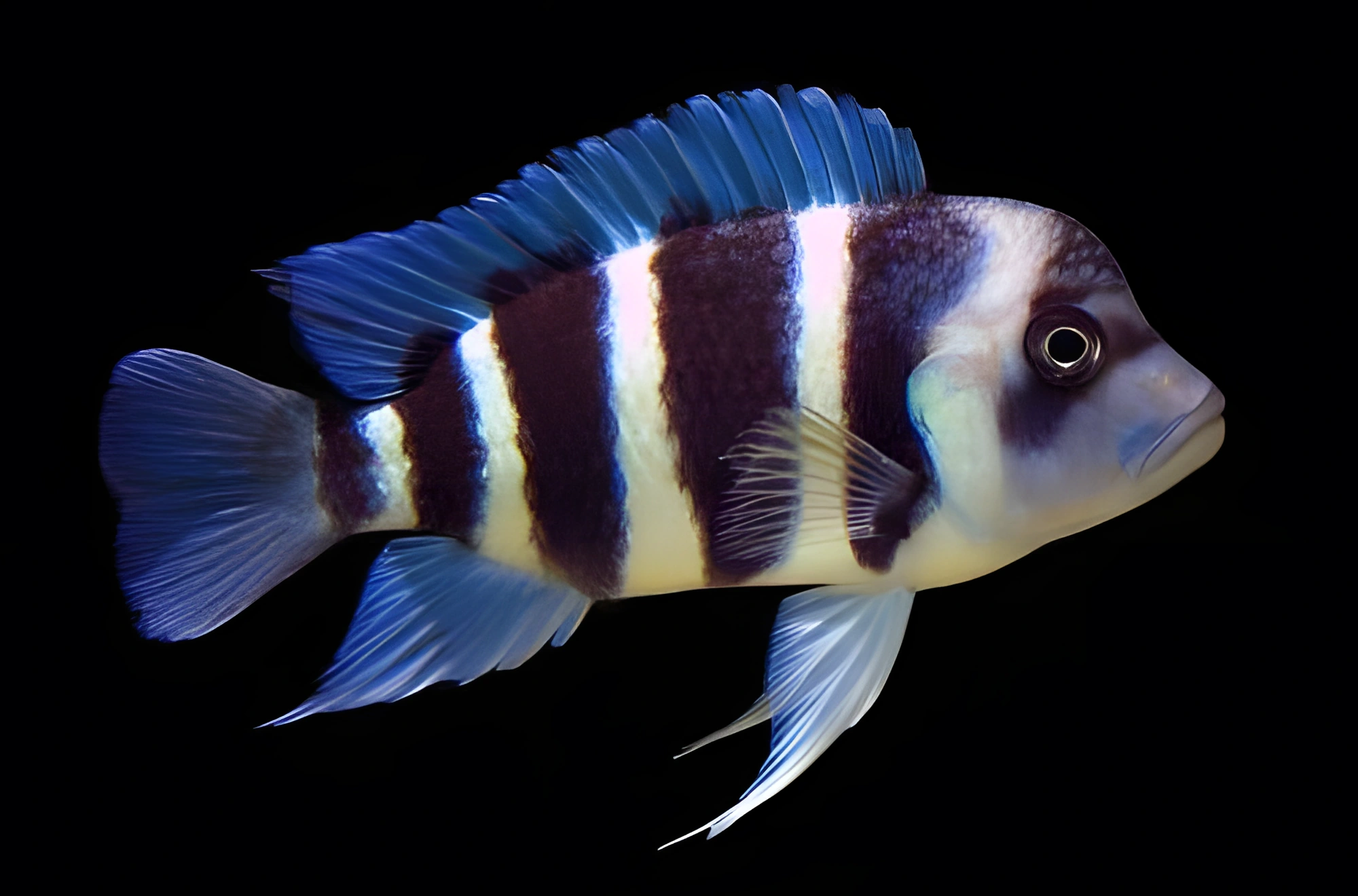 Fotografía del pez de acuario Reina del Tanganica