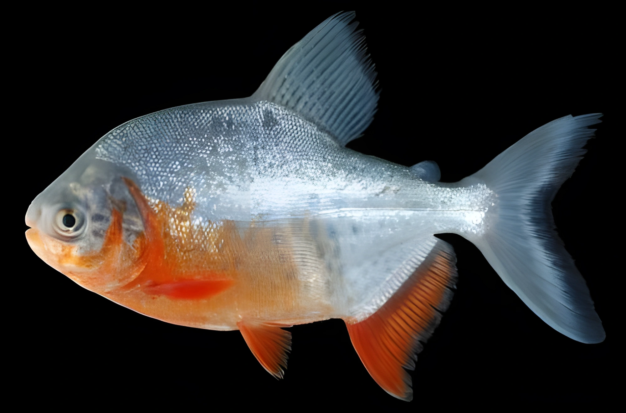 Fotografía del pez de acuario Pacú de Vientre Rojo