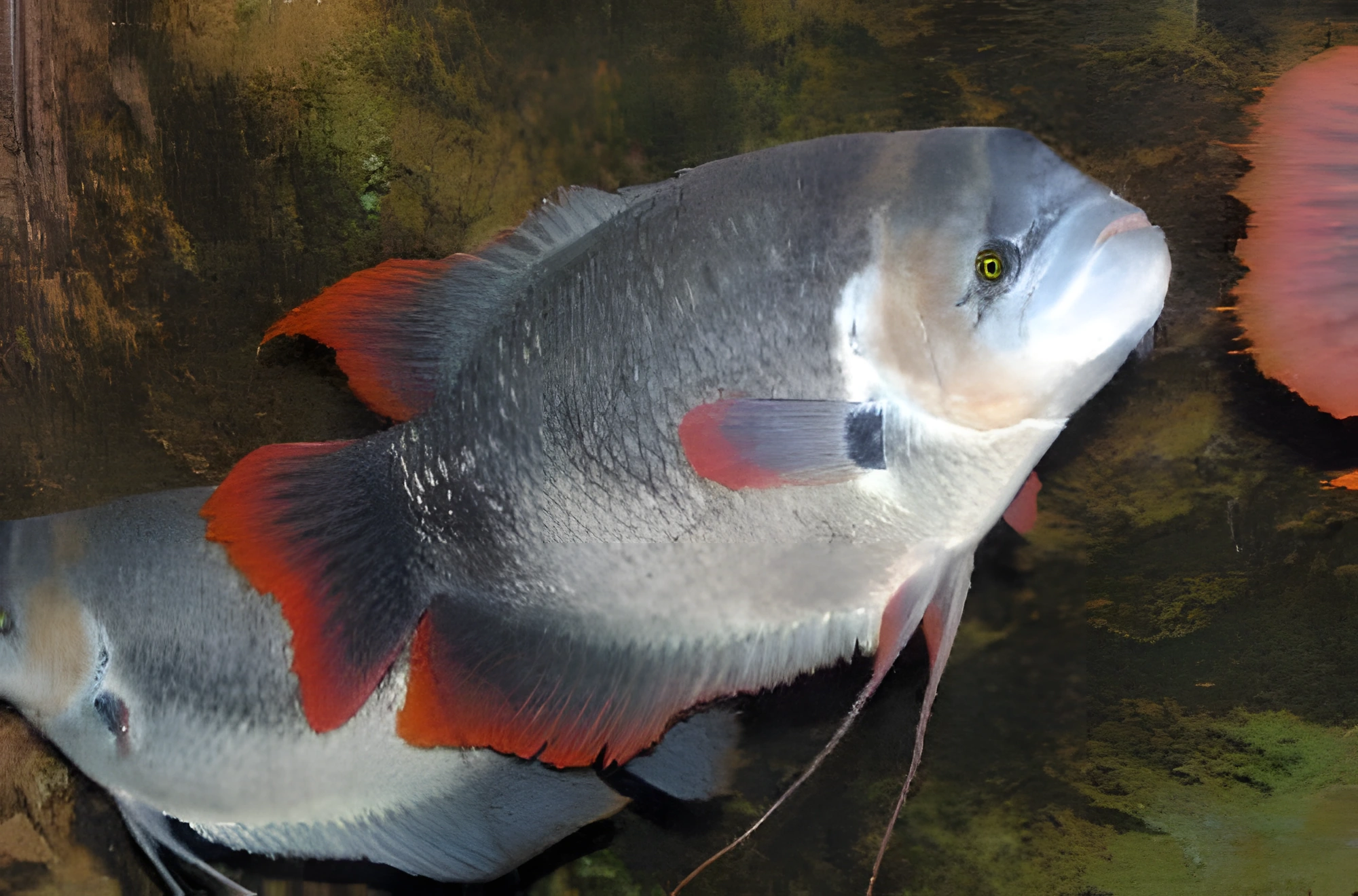 Fotografía del pez de acuario Gurami cola roja