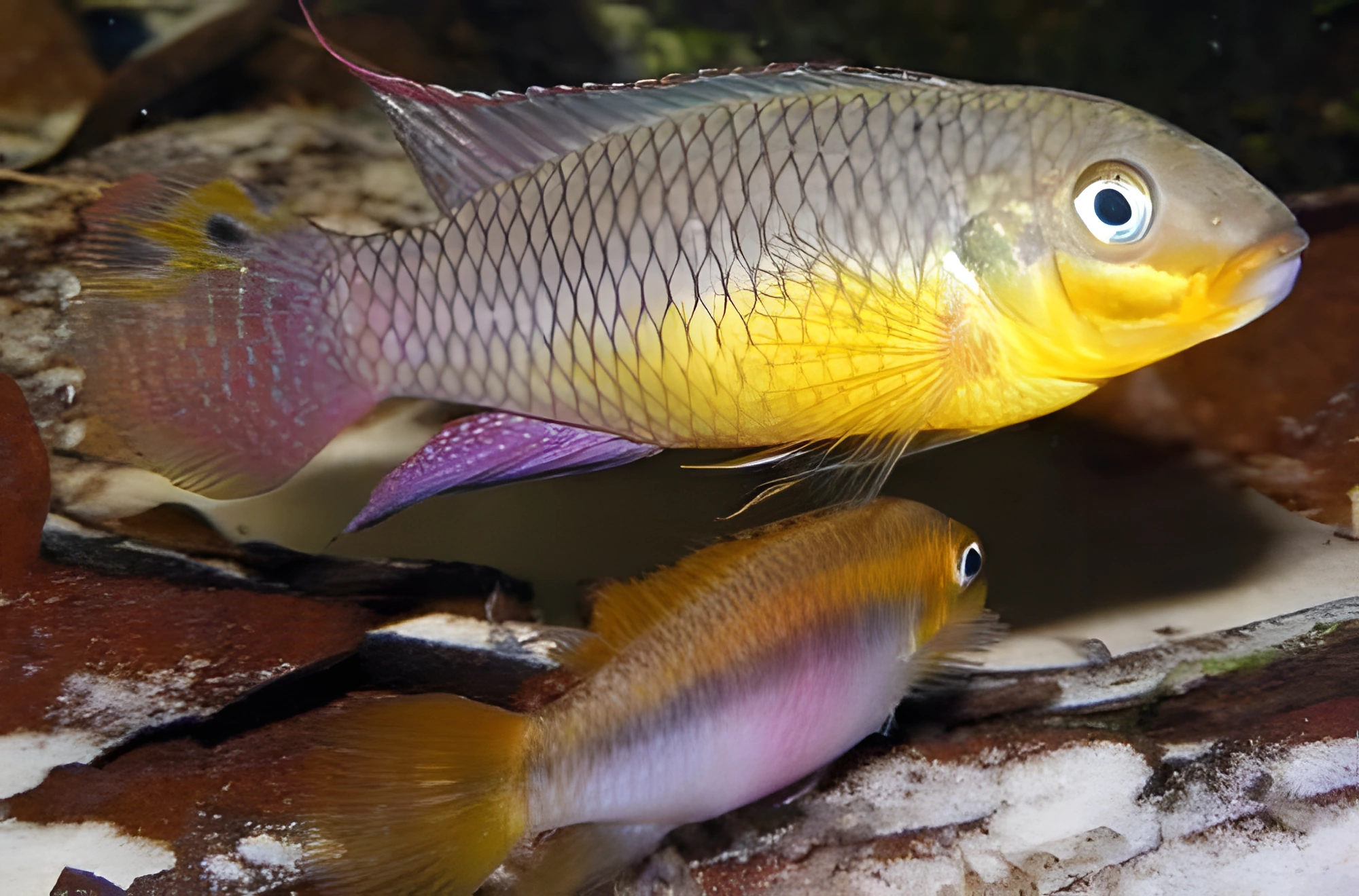 Fotografía del pez de acuario Kribensis taeniatus