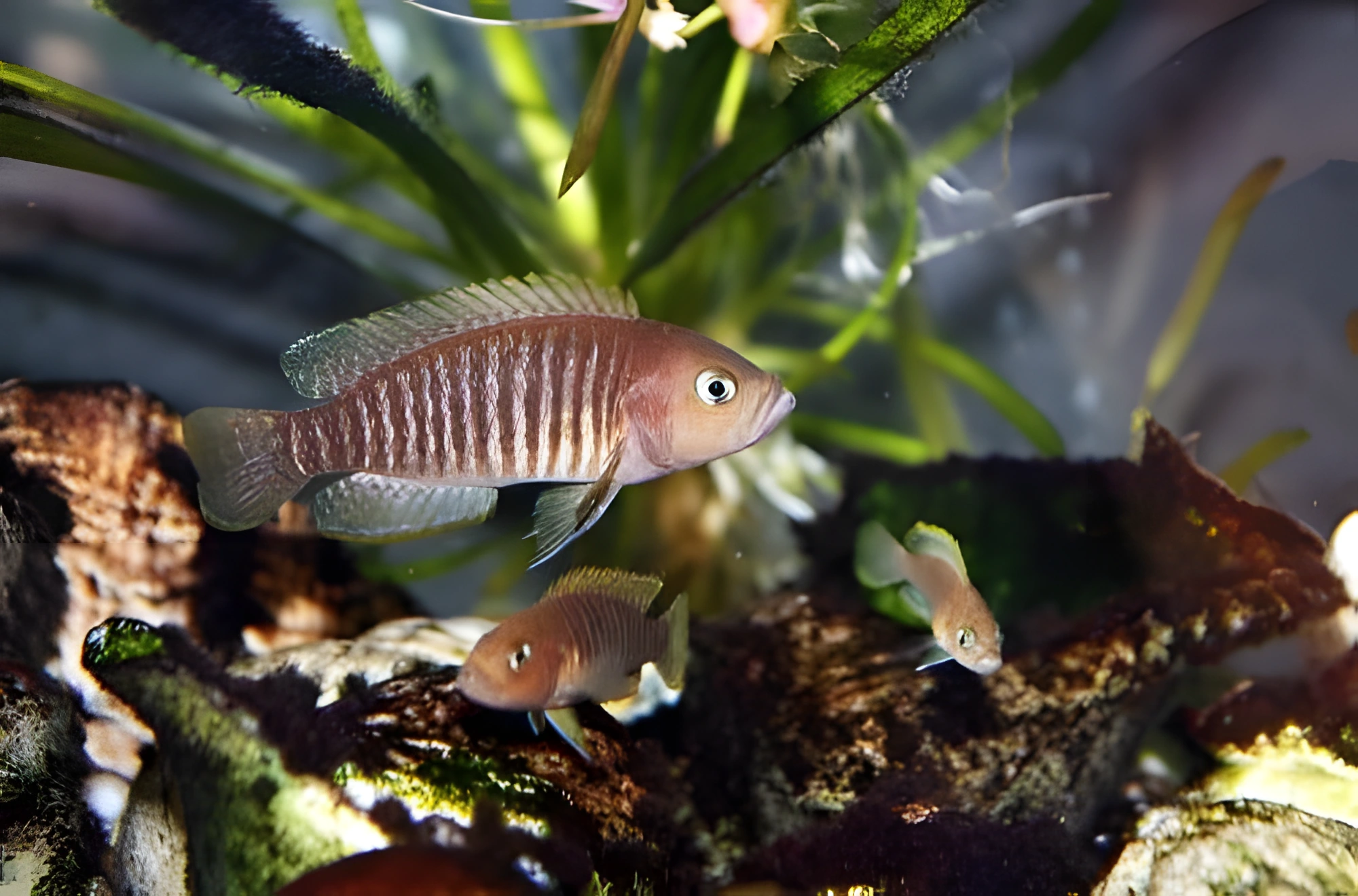 Fotografía del pez de acuario Neolamprologus multifasciatus