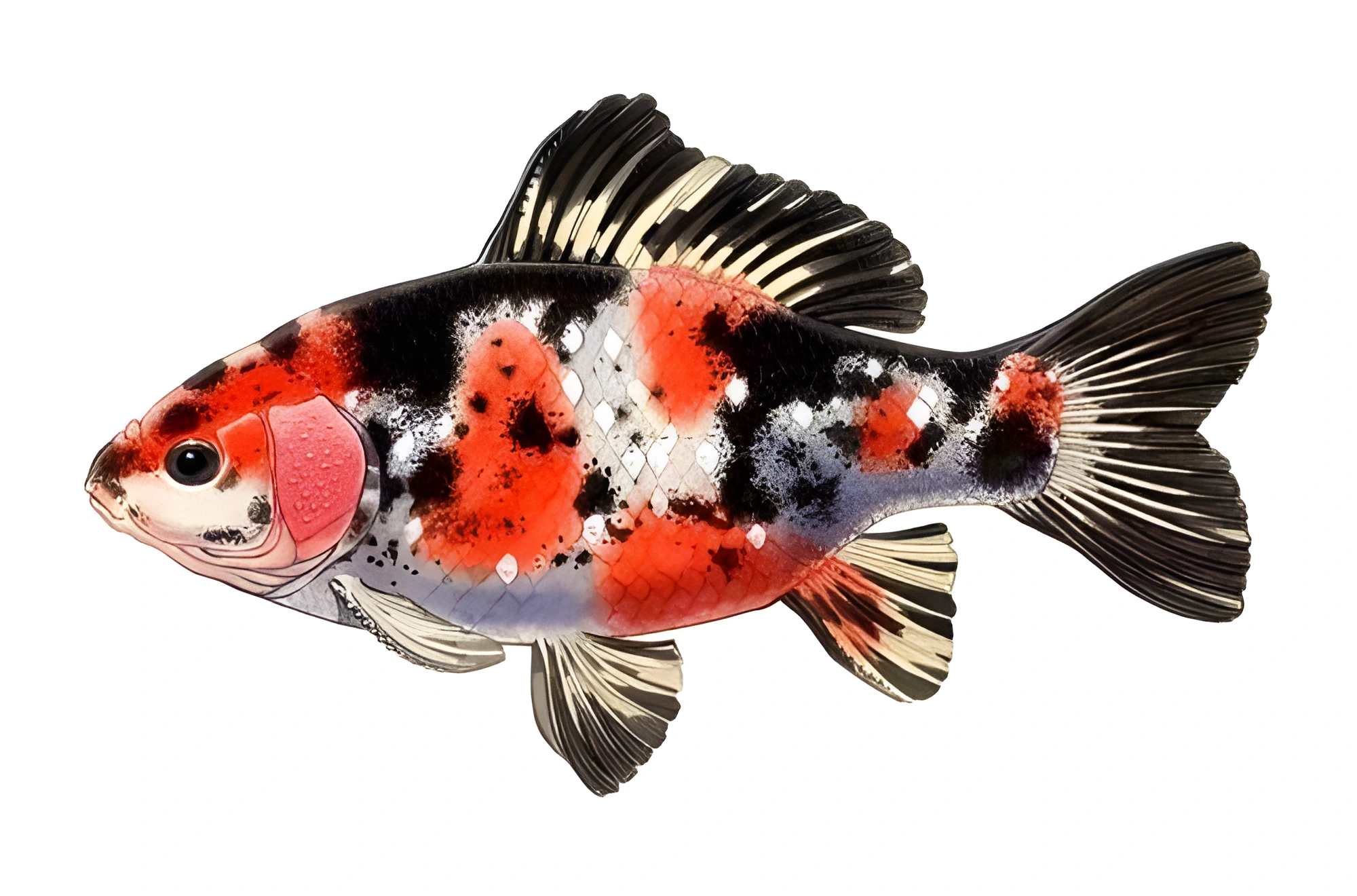 Fotografía del pez de acuario Shubunkin de Londres