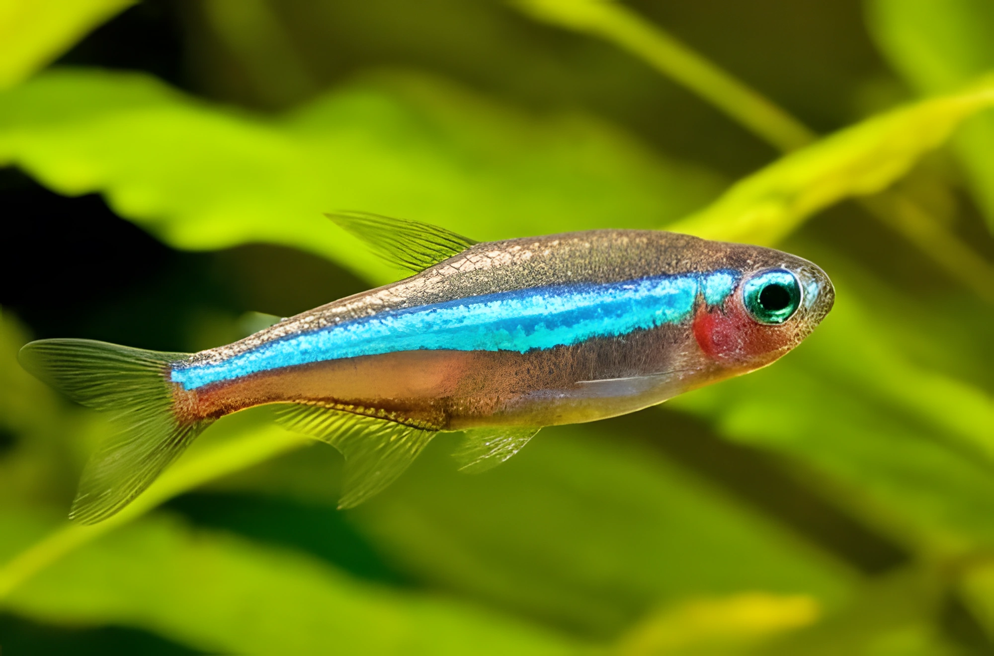 Fotografía del pez de acuario Neón Falso