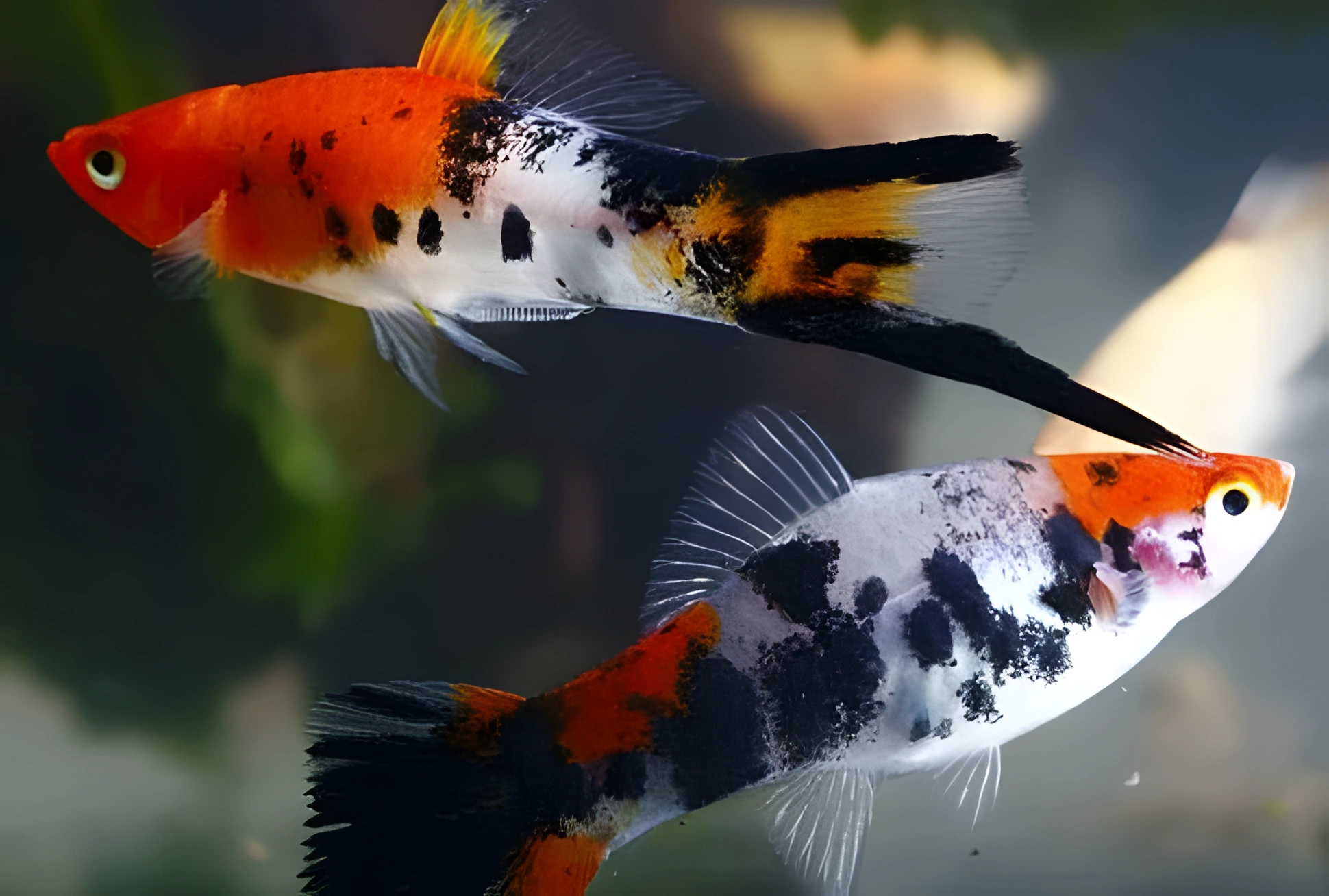 Fotografía del pez de acuario Peces espada Koi