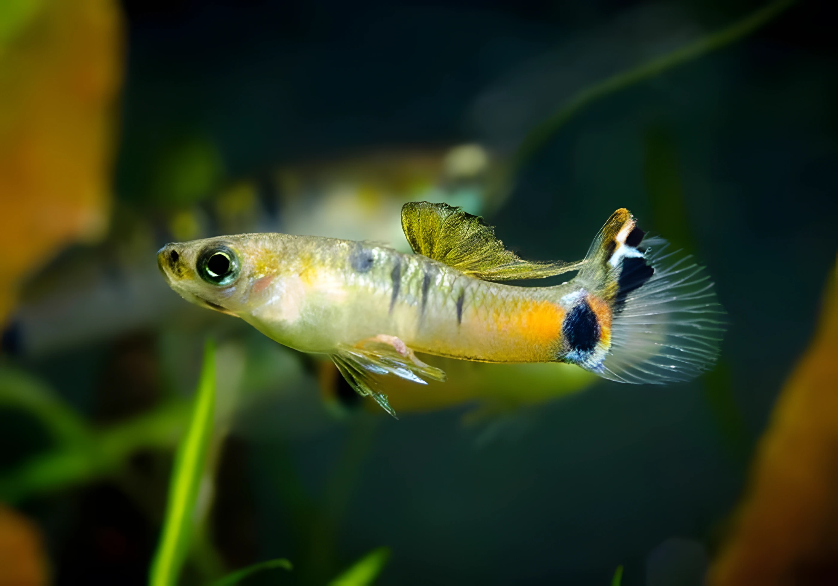 Fotografía del pez de acuario Micropoecilia de Branner
