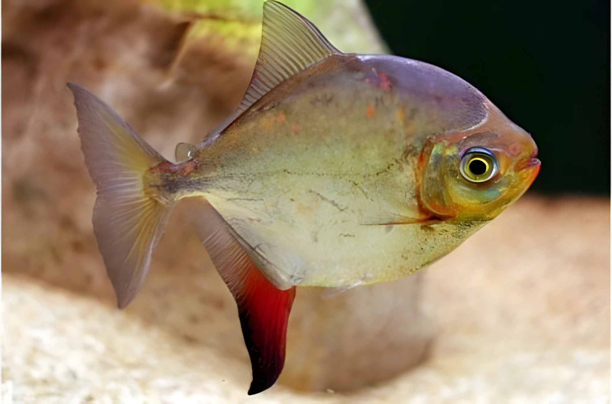 Fotografía del pez de acuario Myleus luna