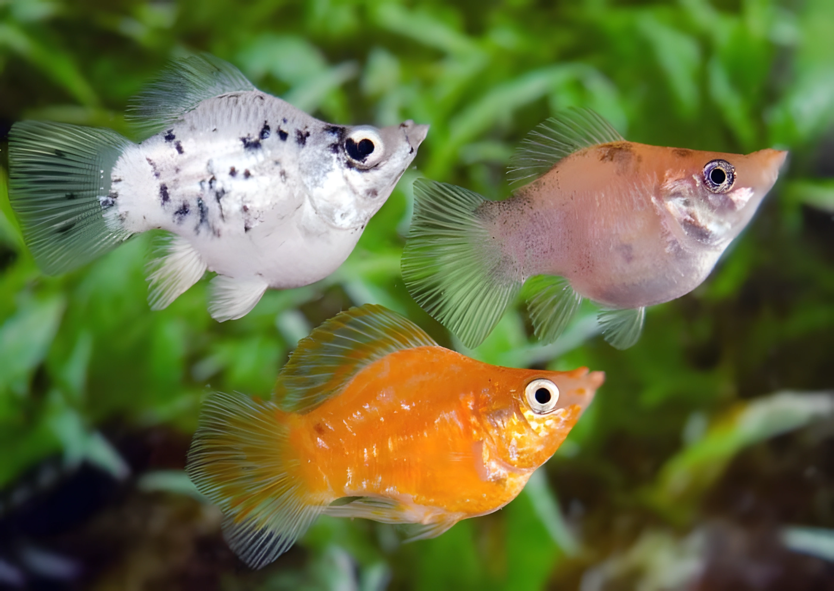 Fotografía del pez de acuario Molly balón