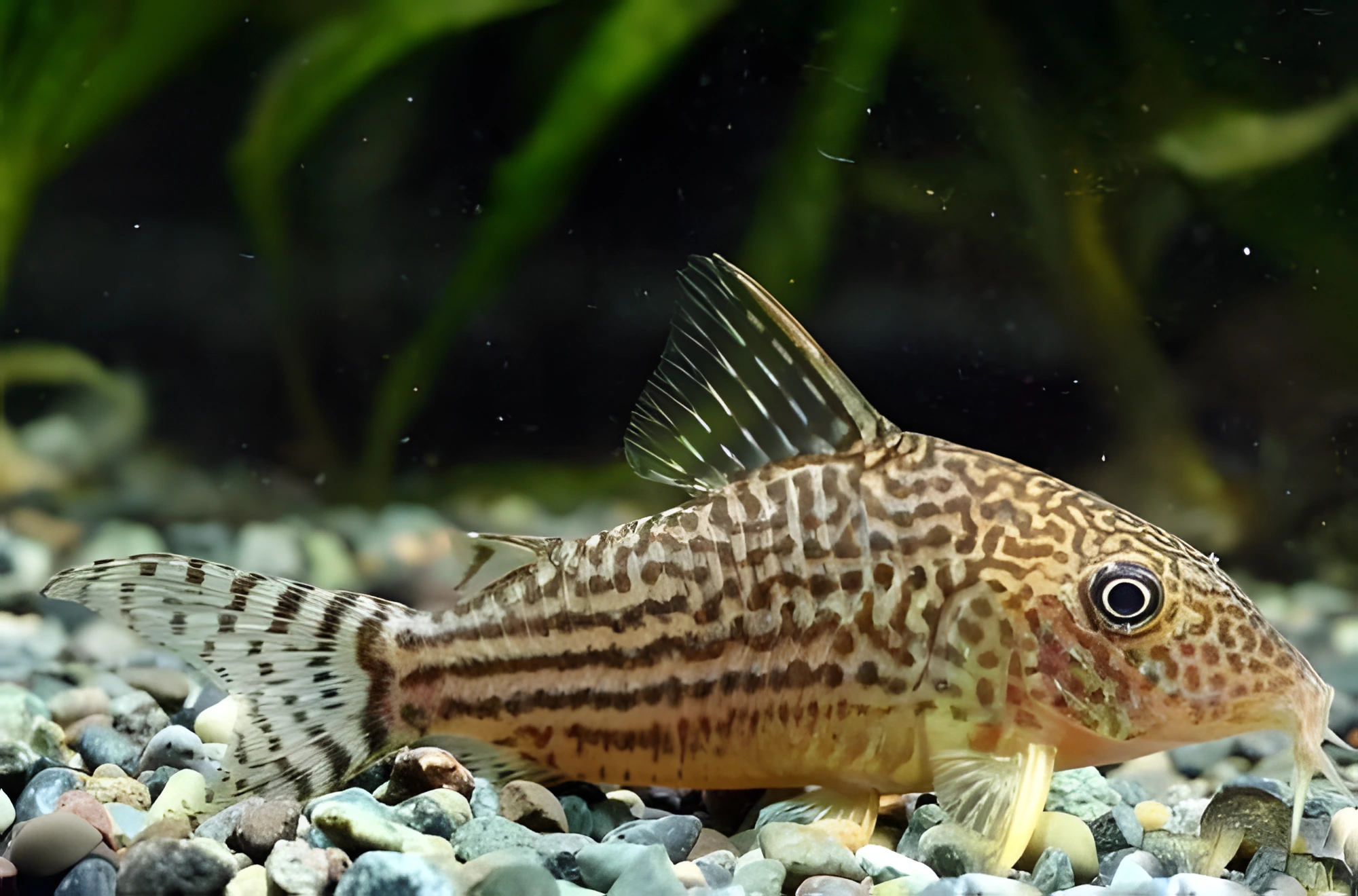 Fotografía del pez de acuario Coridora Mosaico