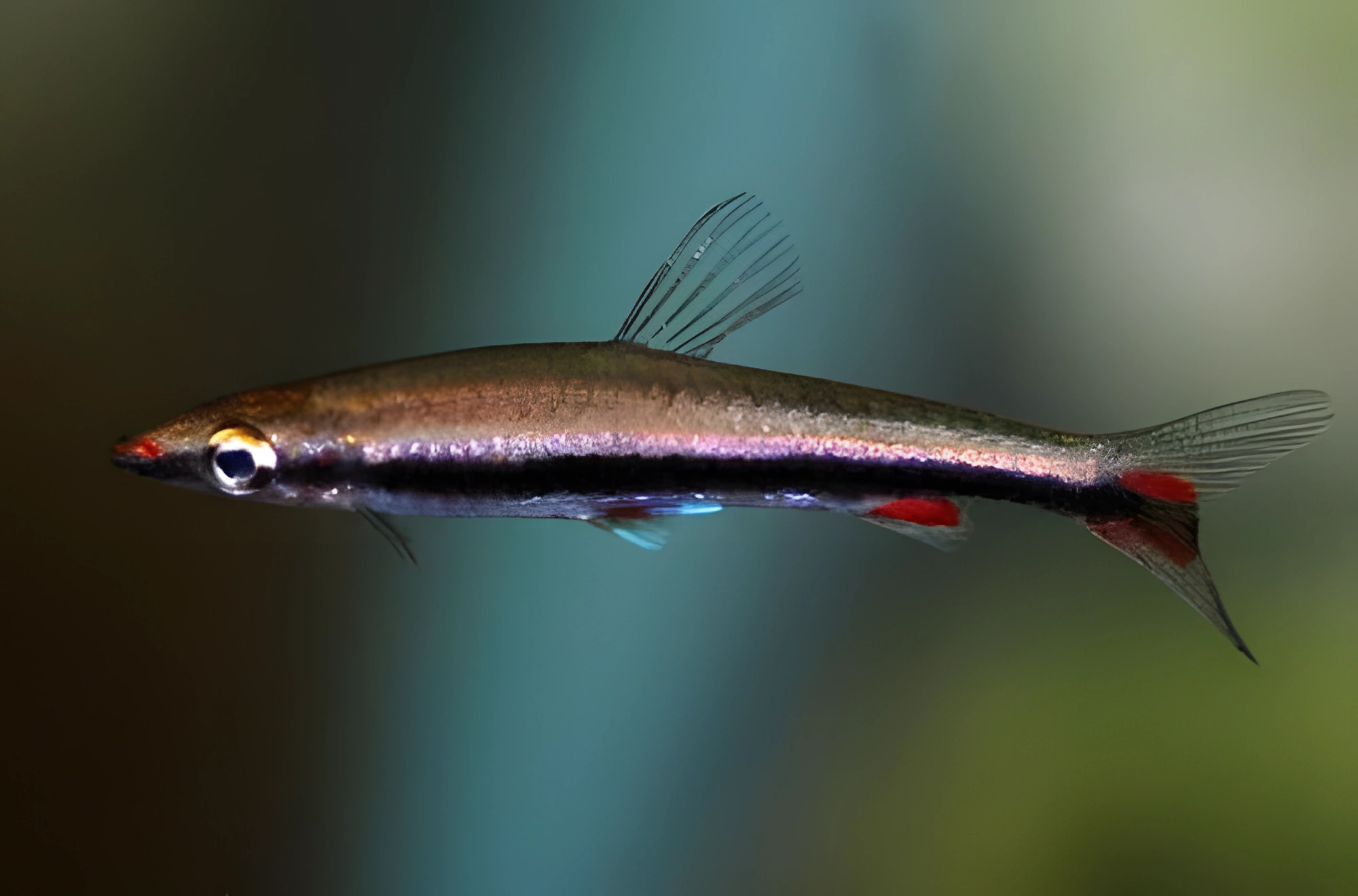 Fotografía del pez de acuario Nannostomus harrisoni