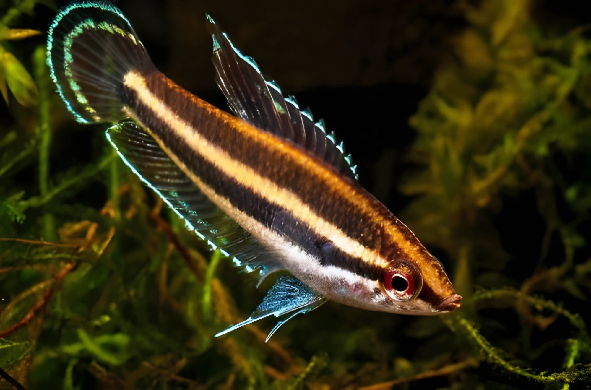 Fotografía del pez de acuario Gurami regaliz de Deissner