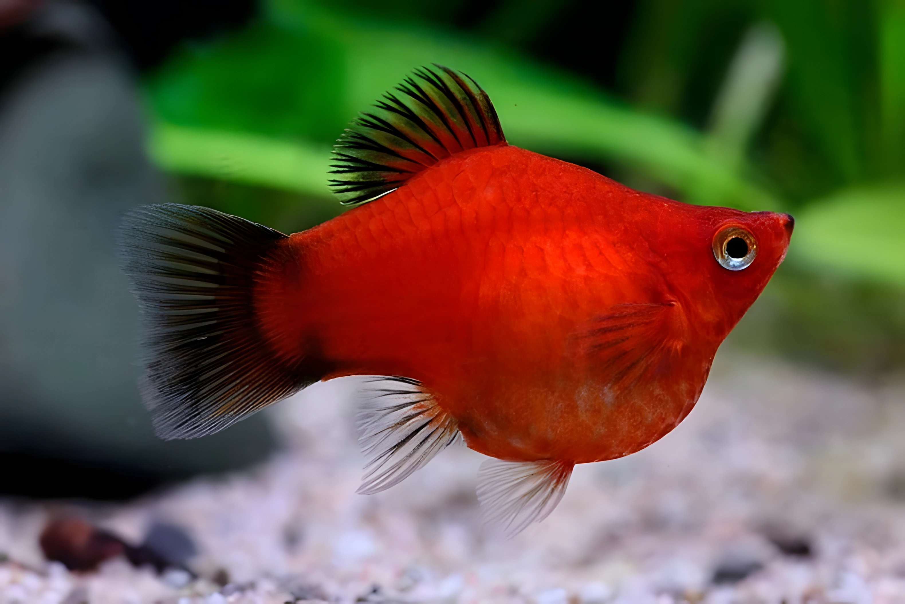 Fotografía del pez de acuario Platy balón