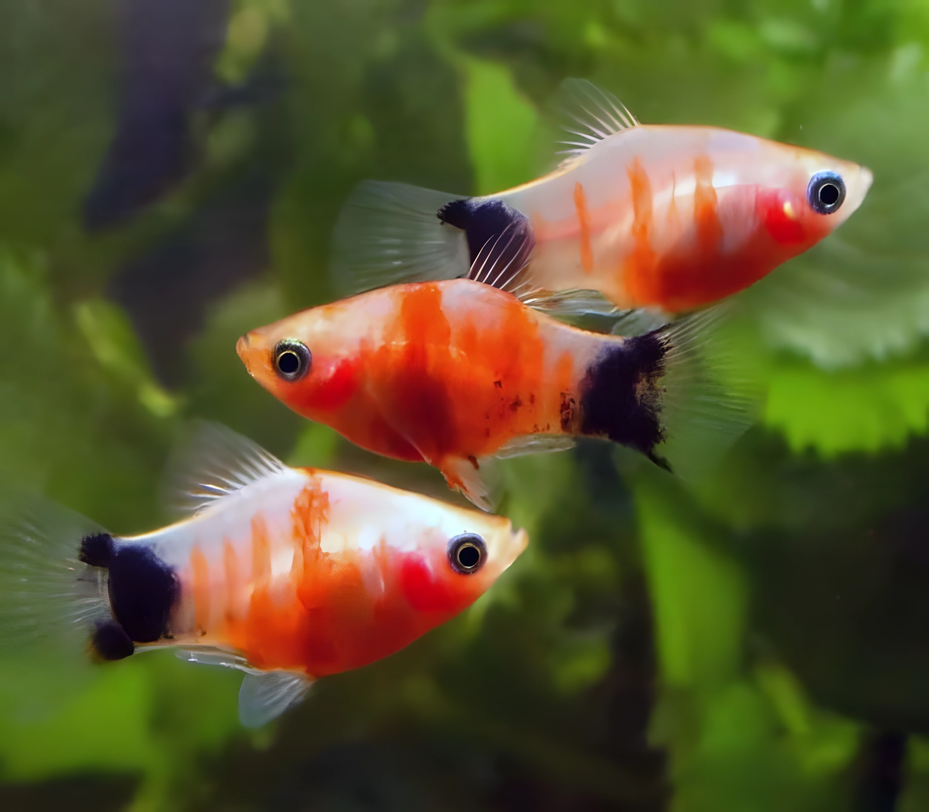 Fotografía del pez de acuario Platy «Mickey Mouse»
