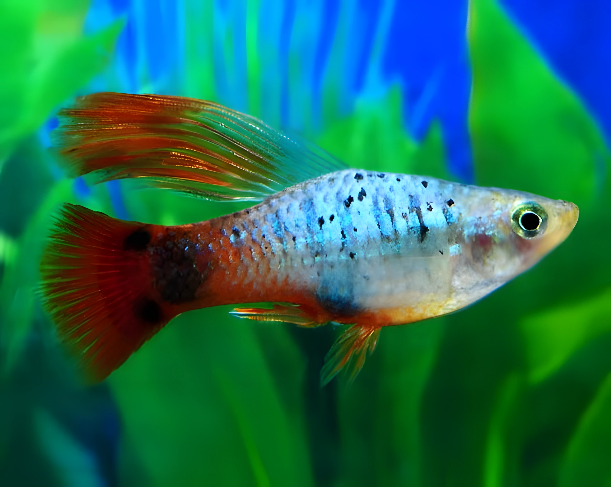 Fotografía del pez de acuario Platy de aleta alta