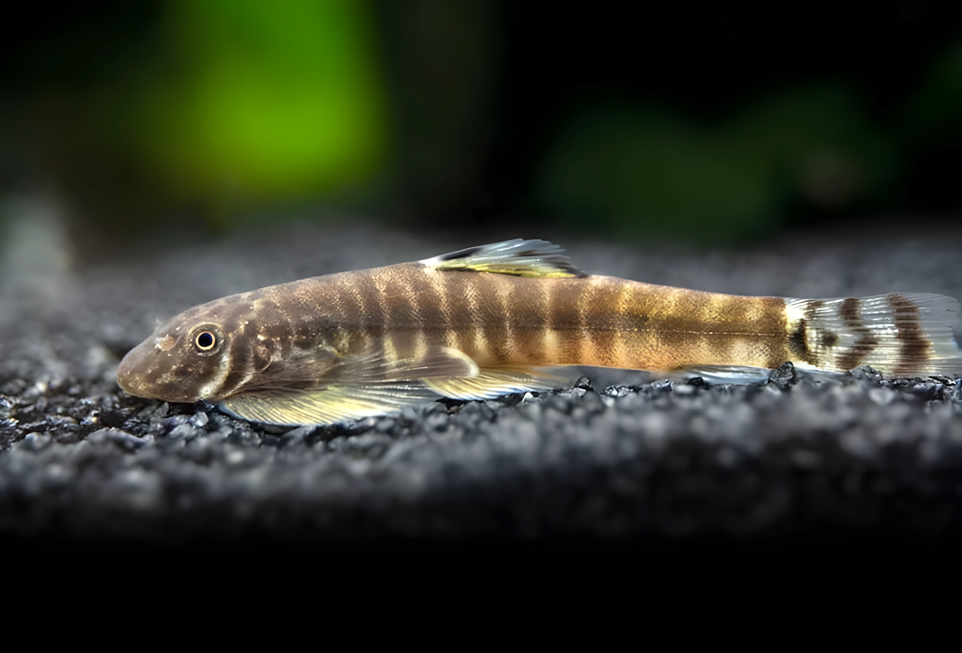 Fotografía del pez de acuario Pseudogastromyzon fasciatus