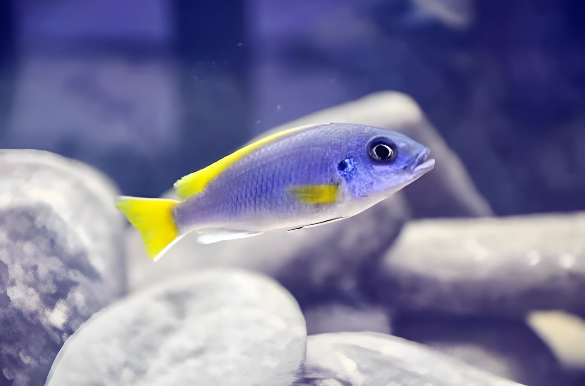 Fotografía del pez de acuario Pseudotropheus Acei