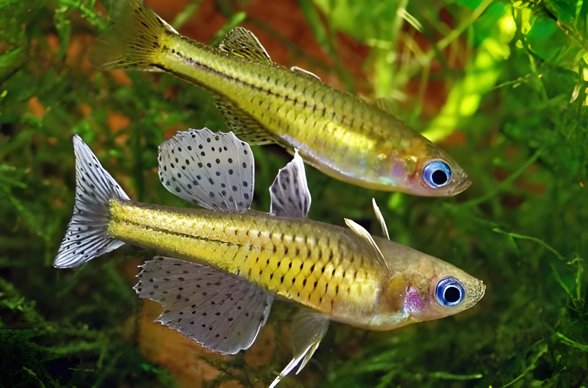 Fotografía del pez de acuario Ojo azul manchado